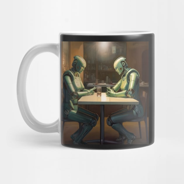 Robots in the cafe series by VISIONARTIST